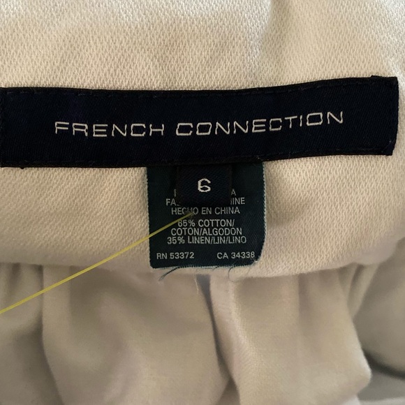 French Connections White Zip Jacket Enclosed Hood - Picture 2 of 7